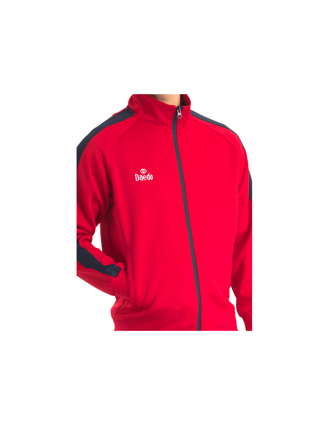 Slim Fit Tracksuit With Red/Blue Neck*++*Slim Fit Tracksuit With Red/Blue Neck